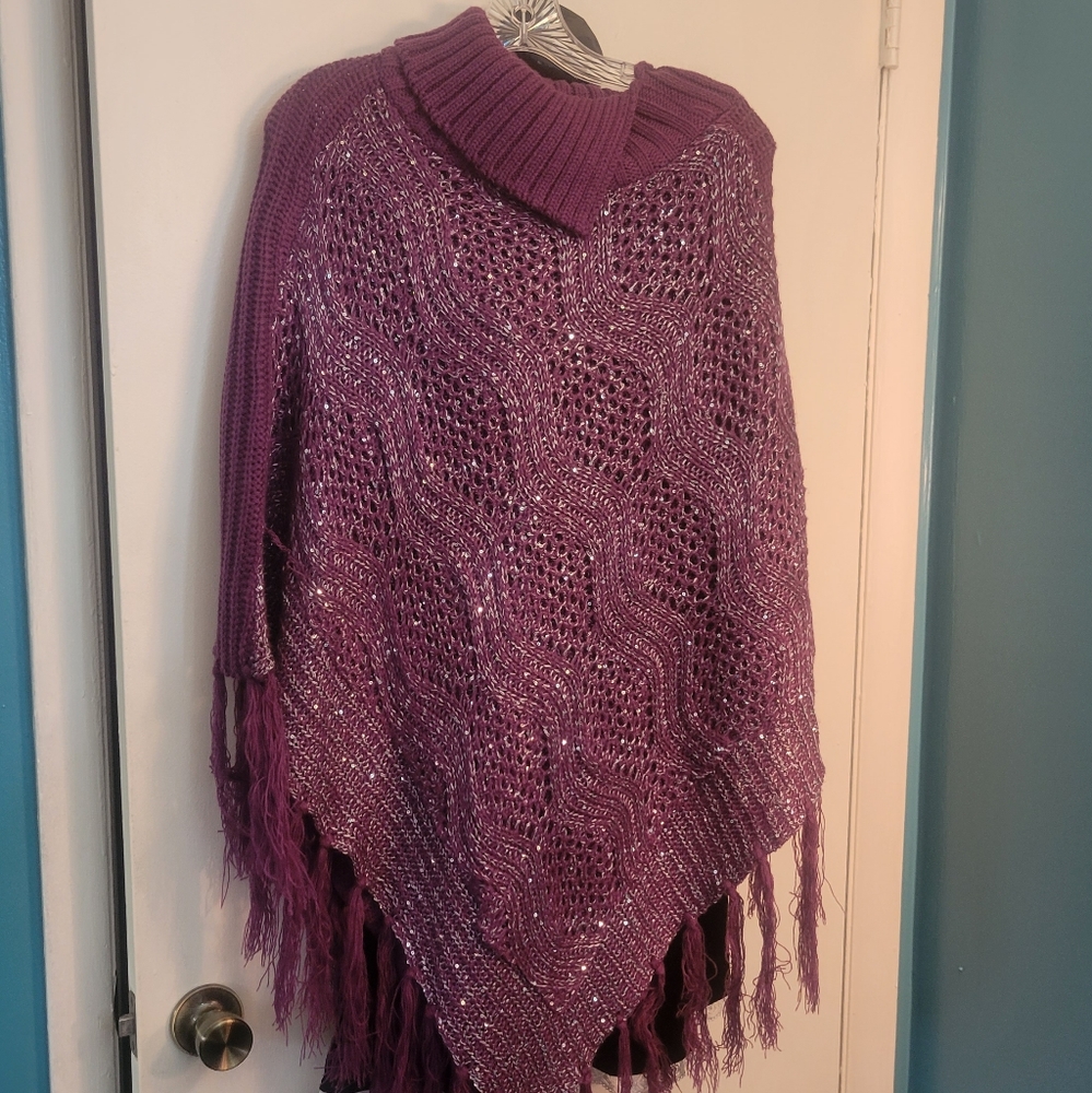 Sweater style poncho